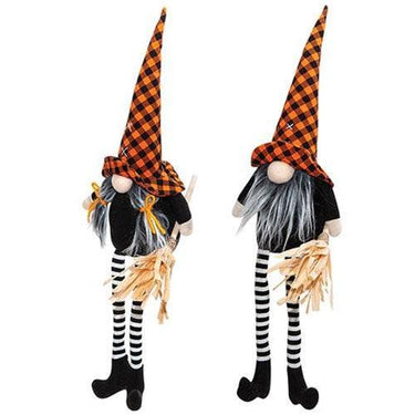 Dangle Leg Halloween Gnome, 2 Asstd. sold individually - The Fox Decor
